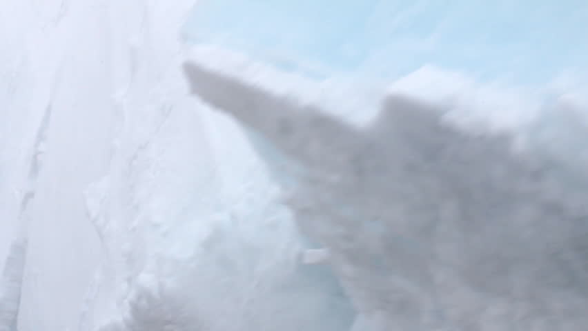 Expedition to the North pole 2016. Stress nuclear-powered icebreaker makes its way. Huge ice floes turned from under vehicle Royalty-Free Stock Footage #20823337