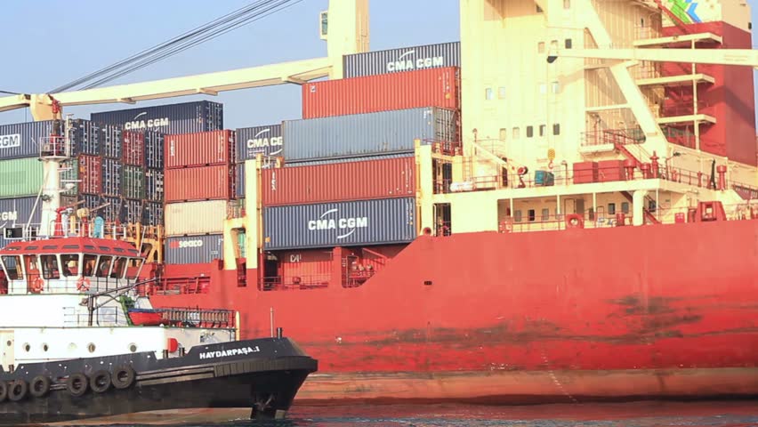 ISTANBUL - DECEMBER 1: Container ship TAURUS (IMO: 9134593, Marshall Is) sails