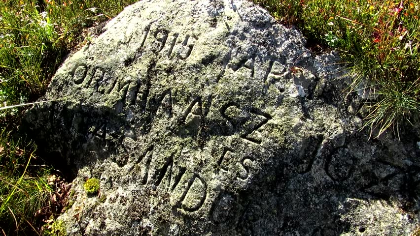 Stone with old inscriptions Austro-Hungarian soldiers