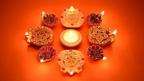 Decorative colorful lamps during Diwali festival Mumbai, Maharashtra, India, Southeast Asia. 스톡 비디오