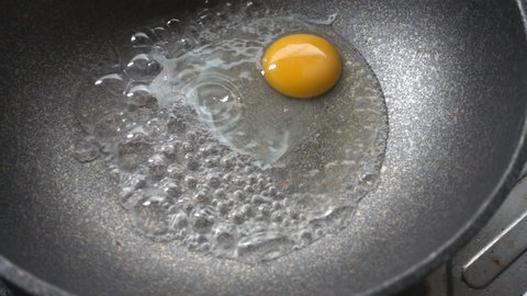 Fried egg in pan 