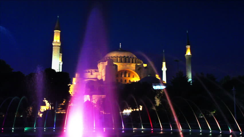 Istanbul, Hagia Sophia in Night
