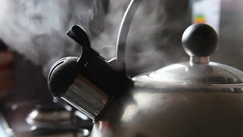 Close up shot of steaming tea  Stock Video