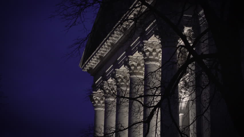 Evening shots of the Madison Wisconsin Capitol Building in early winter.