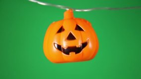Green screen Halloween Decoration with pumpkin