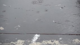  rain drops on road