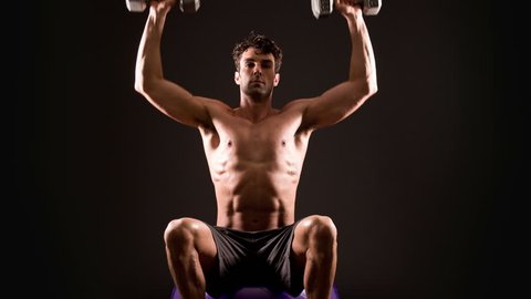 Athletic man working out.