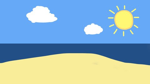 sunny day at the beach clipart