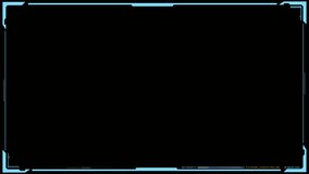 HUD overlay frame for video with alpha channel. Futuristic Interface transparent screen