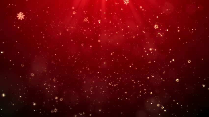 Red Christmas Snowflakes Falling Shiny Background… - Royalty Free Video