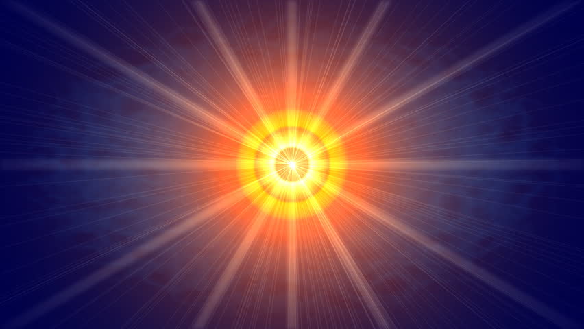 Lens flare animated rotating,glow,light rings and rays,red to