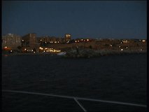 Going into harbor by night, clip 2