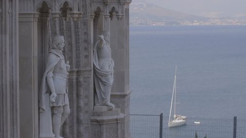 Panoramic view of the Cathedral on the sea
Shooting of the Cathedral a small town in Italy