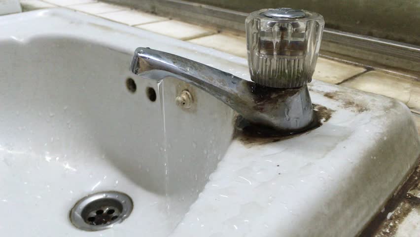 Close Up Of Old Bathroom Stock Footage, Old Bathroom Sink Taps