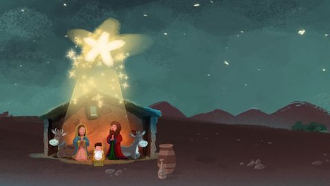 Portal Bethlehem manger video animation