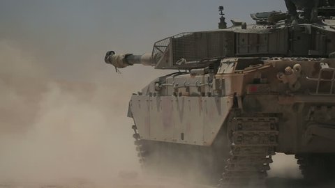 Battle tank shot. 2 shot. M1 Abrams