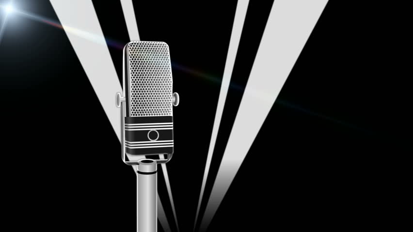 Grunge microphone animation.