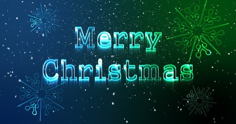 Animated Merry Christmas Text With の動画素材 ロイヤリティフリー Shutterstock