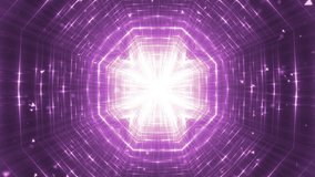 VJ Fractal violet kaleidoscopic background.Background volet motion with fractal design. Disco spectrum lights concert spot bulb. Lights Flashing Spot light. On a black background.
