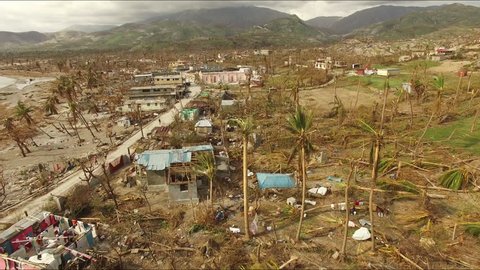 Drone footage Haiti after the Hurricane Matthew 