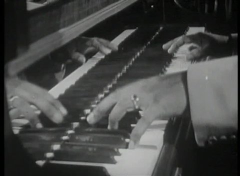 Close-up of jazz musician playing piano Stock Video