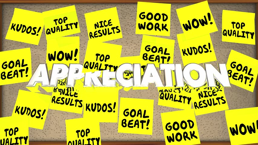 Appreciation Praise Thanks Recognition Notes Stock Footage Video (100% ...