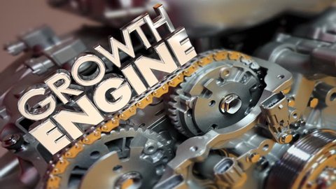 Growth Engine Increase More Results Improve Words 3d Animation