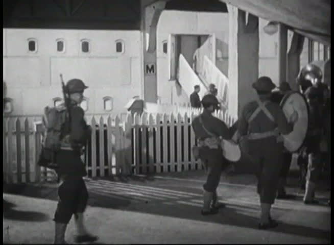Army soldiers boarding ship