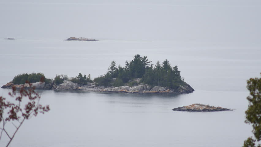 Island on lake Superior in Canada - Wide view