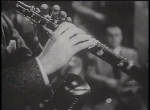 Close-up of musician playing clarinet Stock Video