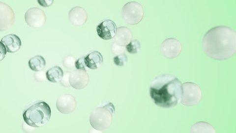 Animation of surface from organic glass as molecules or network. Animation of seamless loop.