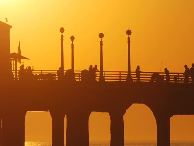 Manhattan Beach Pier Sunset Timelapse