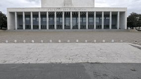 Palace of Congresses (Palazzo di Congressi) EUR district Rome, Italy.