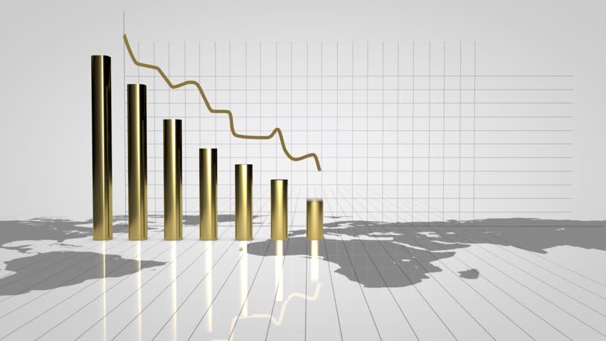 Financial charts showing a decreasing tendency. Royalty-Free Stock Footage #21146194