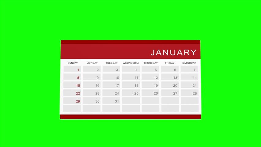 Calendar A Loop Green Screen Stock Footage Video 100 Royalty Free Shutterstock