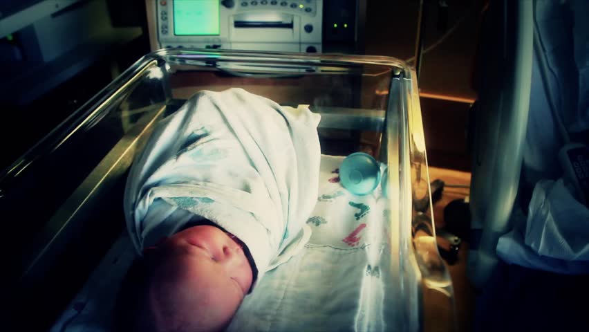 A newborn baby at the hospital
