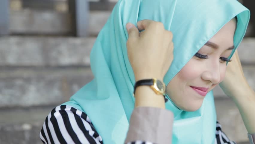 Happy Pretty Muslim Woman Smile Stock Footage Video (100 ...