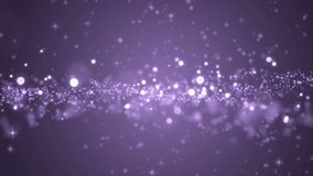 Glittering Violet Particle Background Beautiful violet background with flying particles.  loop.