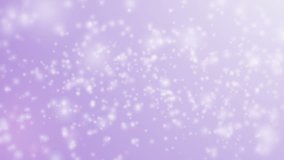 Soft beautiful violet backgrounds.Moving gloss particles on violet background loop. Winter theme Christmas background with snowflakes.