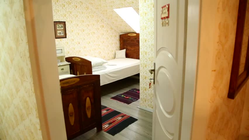 Vintage bedroom in ethno house
