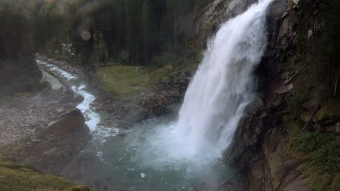 The Krimml Waterfalls in Austria. 4K Ultra HD 3840x2160 Video Clip