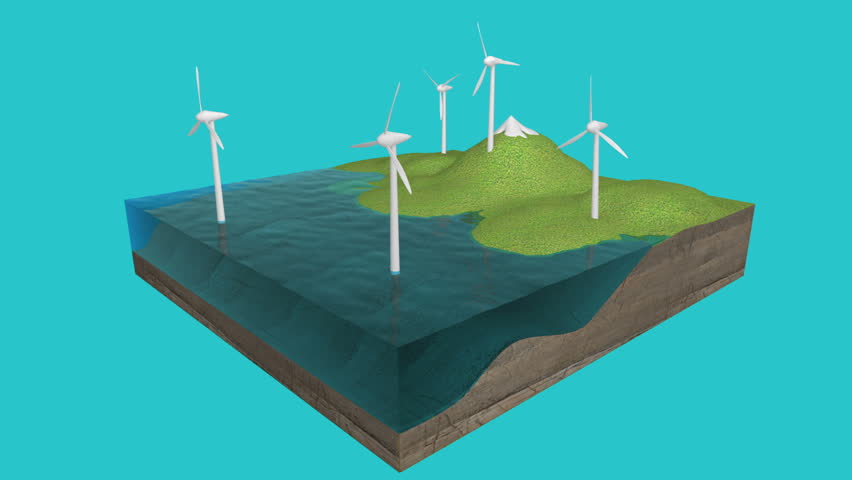 renewable energy wind hydro geothermal solar Stock Footage Video (100%
