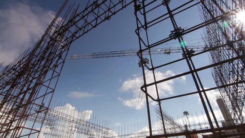  Iron framework at construction site