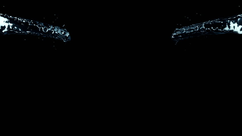Water Splash against black