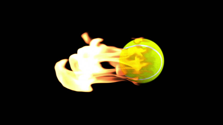 Tennis-Ball on Fire with Alpha