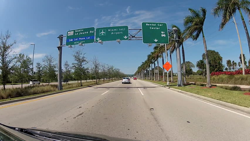 Driving Pov of Miami International Stock Footage Video (100% Royalty ...