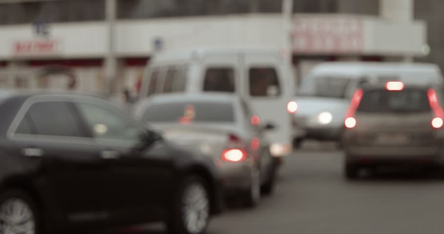 Blurred urban traffic, traffic jam in rush hour. | Shutterstock HD Video #21219550