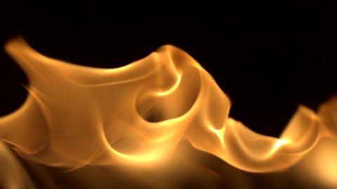 Extreme Close-up of fire, Slow Motion