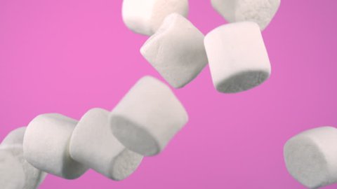 Falling marshmallows, Slow Motion