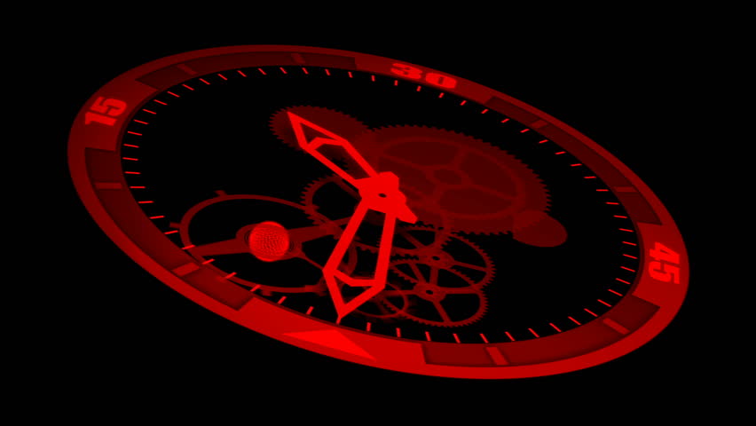 Stylized Red Clockwork with Arrows. Stock Footage Video (100% Royalty ...